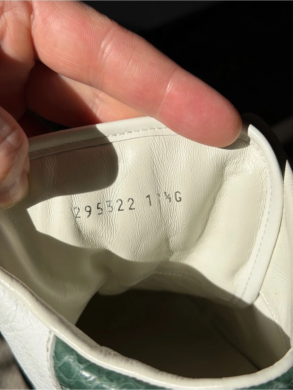 Gucci white leather